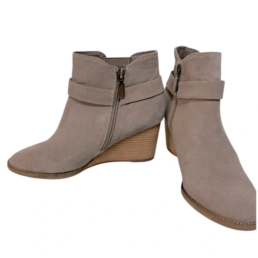 Blondo Natalia Suede Waterproof Ankle‎ Boot Bootie Tan Size 9.5